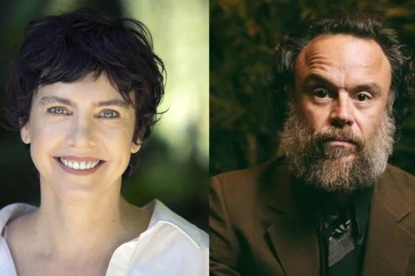 Montagem colorida de Adriana Calcanhotto e Rodrigo Amarante - Metrópoles