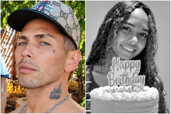 Padrasto à esquerda e a adolescente morta à direita