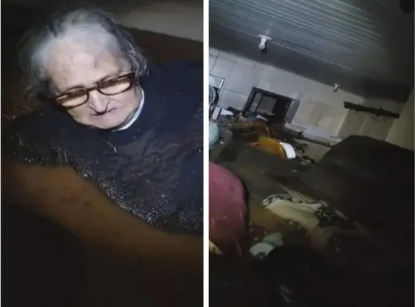Vídeo: filho filma mãe quase debaixo d’água durante ciclone no RS