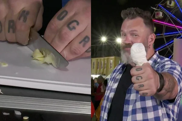 Jimmy Ogro, chef de Ana Maria Braga, corta o dedo no Mais Você