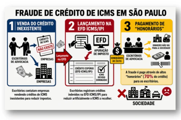 fraude esquema icms venda créditos inexistentes