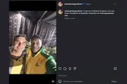 Postagem de André Domingos com Flávio Bolsonaro