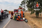 A operação mobilizou cinco viaturas e resgate aéreo