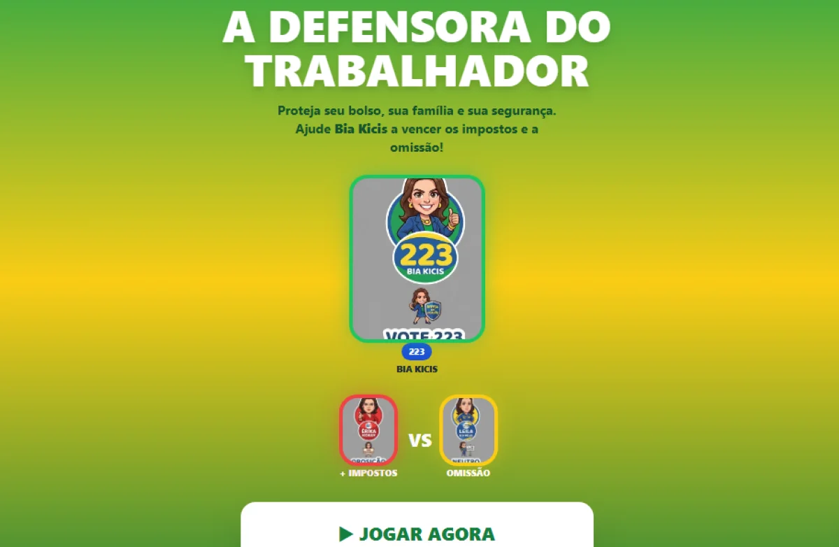Juíza suspende jogo virtual que promove candidatura de Bia Kicis - imagem 1 Juíza suspende jogo virtual que promove candidatura de Bia Kicis - imagem 1