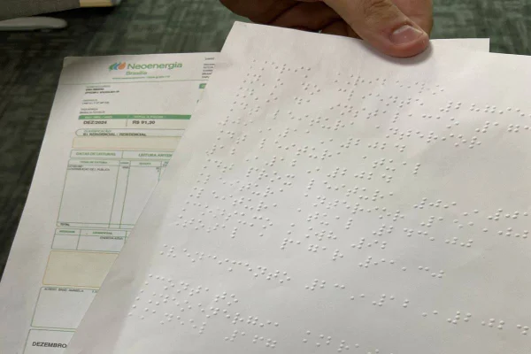 Conta em braille Neoenergia