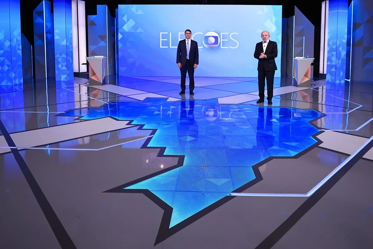 Lula e Flávio no debate da Globo Lula e Flávio no debate da Globo