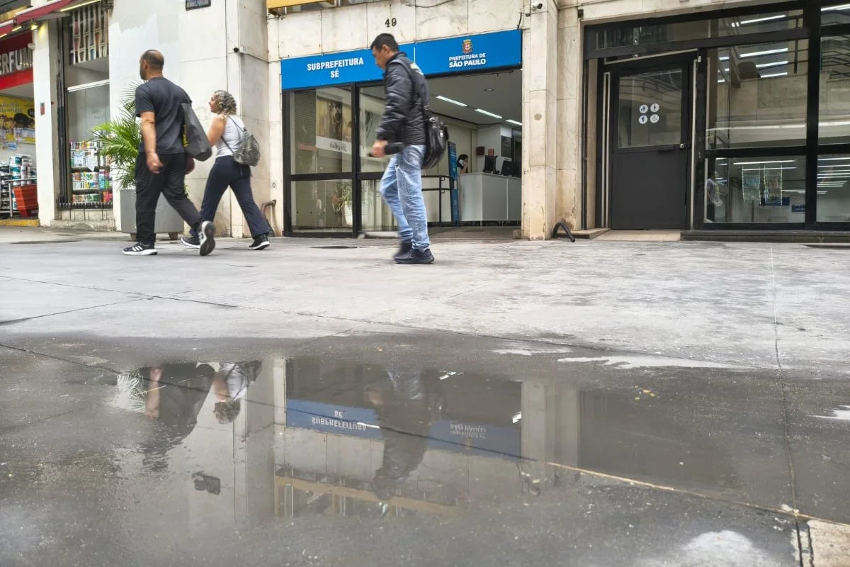 Calçadão na Rua Álvares Penteado, no centro de São Paulo Calçadão na Rua Álvares Penteado, no centro de São Paulo