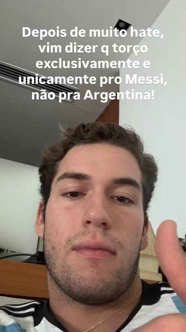Pietro Antonelli rebate após críticas por torcer pela Argentina - destaque galeria Pietro Antonelli rebate após críticas por torcer pela Argentina - destaque galeria
