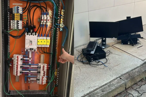 Imagem colorida mostra equipamentos furtados. Metrópoles