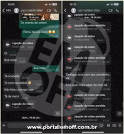 Prints que fazem parte do processo aberto por Tamires Assis contra Davi Brito