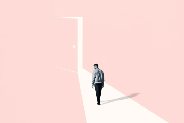 Arte colorida de pessoas desistindo das metas