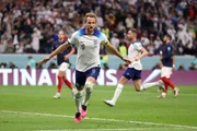 Harry Kane comemorando gol pela seleção inglesa Harry Kane comemorando gol pela seleção inglesa
