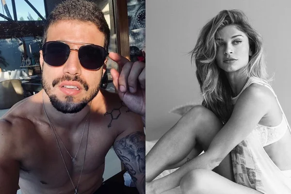 Grazi Massafera e Caio Castro trocam beijos em festa de Luciano Huck