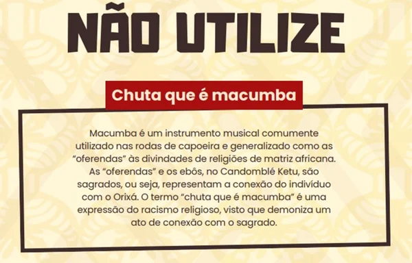 Imagem colorida de trecho de dicionário antirracista da DPDF