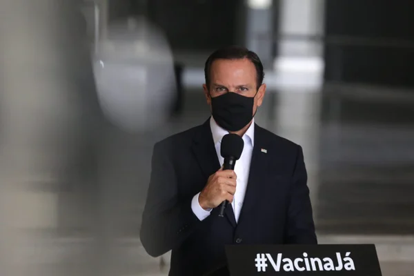 João Doria em coletiva em 11 de janeiro.