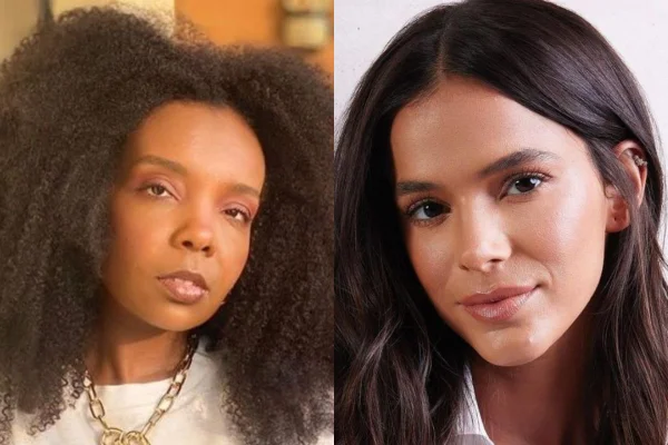 Montagem colorida de Thelminha e Bruna Marquezine - Metrópoles