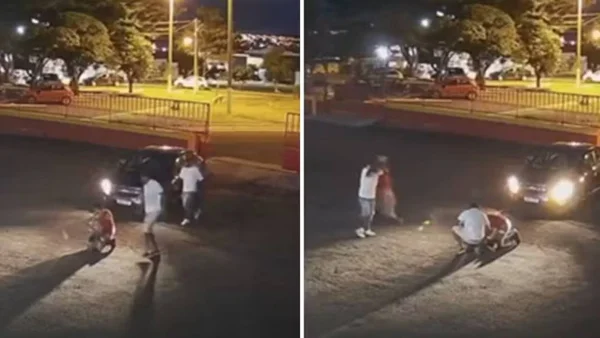 imagem colorida familia busca ajuda em quartel de bombeiros com menino afogado goias