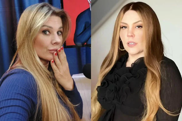 Sandra Redivo, repórter da Band, e Simony