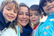 Luana Piovani e os filhos, frutos do relacionamento com  Pedro Scooby 