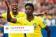 Virgínia deixa comentário em publicação do ex-namorado Vini Jr.