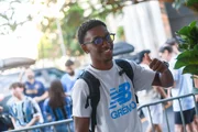 Gabriel Mec no desembarque do Grêmio em Brasília Gabriel Mec no desembarque do Grêmio em Brasília