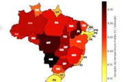 Taxa de aumento da temperatura média (nos estados)