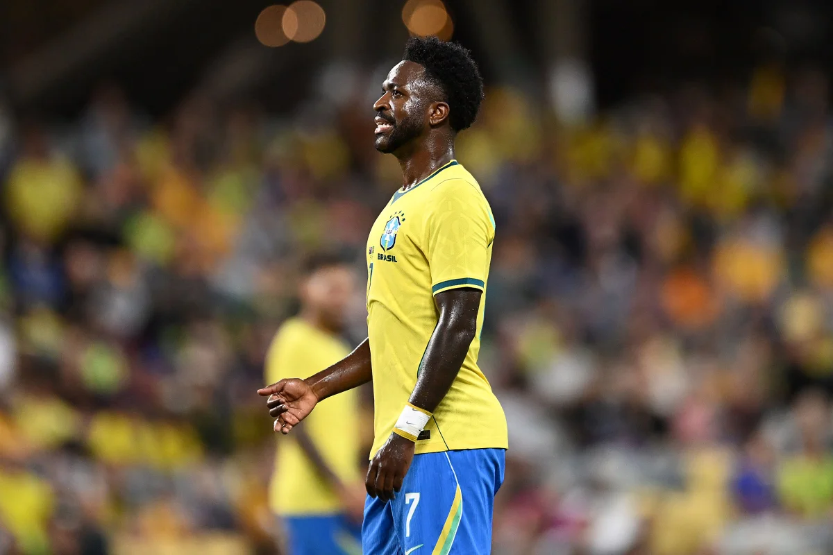 Vini Jr. no duelo entre Brasil x Austrália Vini Jr. no duelo entre Brasil x Austrália