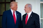 Presidente dos Estados Unidos, Donald Trump, e o primeiro-ministro de Israel, Benjamin Netanyahu