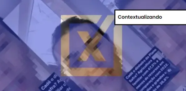 Captura de tela de vídeo enganoso sobre recursos para Plano Safra