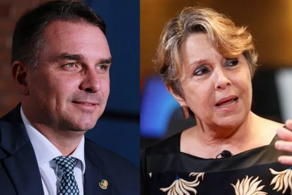Flávio Bolsonaro e Erika Kokay