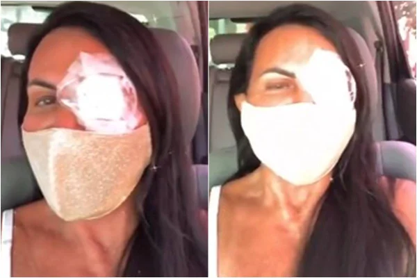 Gretchen passa por cirurgia no olho