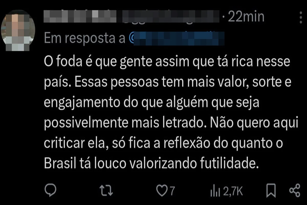 Margareth Serrão foi detonada por usu[arios do X, antigo Twitter Margareth Serrão foi detonada por usu[arios do X, antigo Twitter