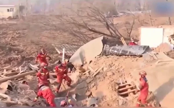Imagem colorida de Terremoto na China