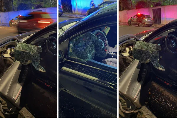 O carro do deputado estadual Léo Siqueira (Novo) foi quebrado no Brooklin, na Zona Sul de SP