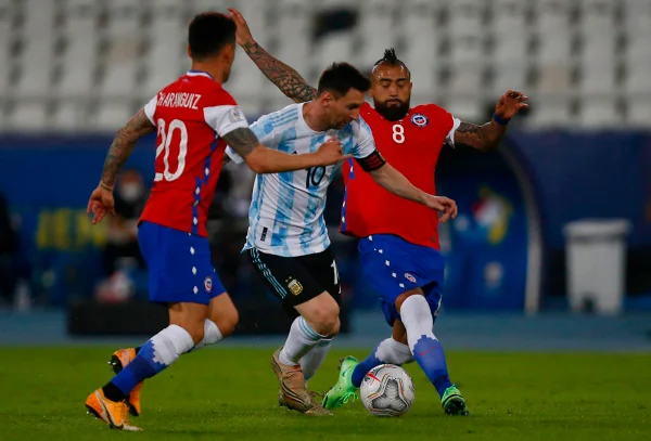 Argentina e Chile empatam na Copa América