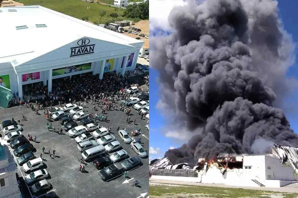 Incêndio que destruiu loja da Havan é controlado; veja antes e depois