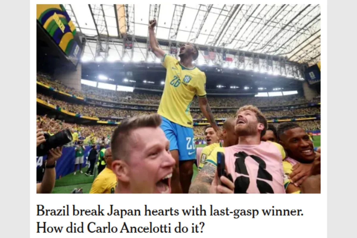 Imprensa internacional exalta virada do Brasil sobre o Japão na Copa - imagem 4