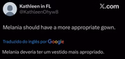 Comentário de usuário no X