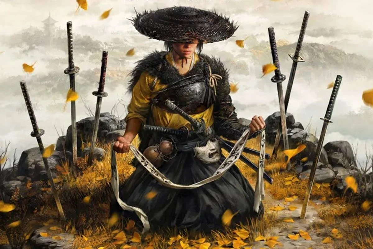 desenho de samurai de joelhos com espadas fincadas no chao ao redor - metrópoles