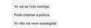 Mensagens foram enviadas pela celular