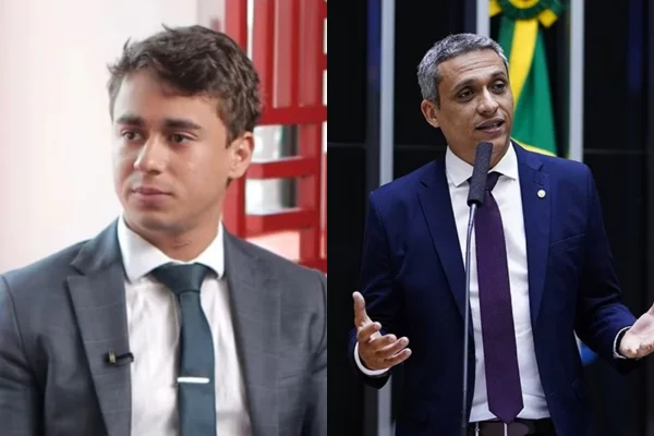 Imagem colorida de Nikolas Ferreira e Gustavo Gayer - Metrópoles