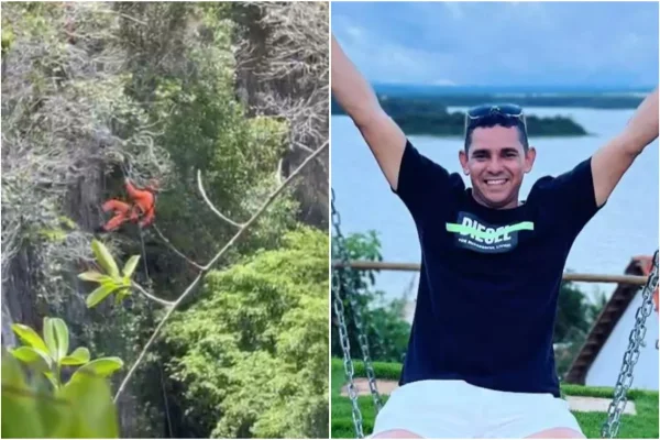 Imagem colorida, Professor é arremessado de penhasco de 40m no CE; menor é apreendido