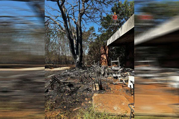 Incêndio em vegetação atinge escola da Asa Norte; não houve feridos
