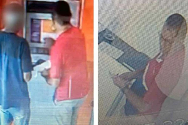 imagem colorida suspeito ajudar vitimas em fila de banco para sacar dinheiro
