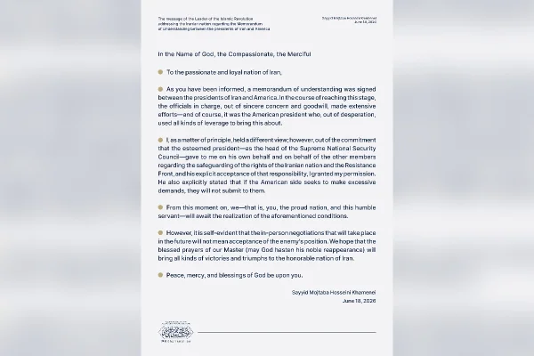 Khamenei diz que “tinha opinião diferente” mas aceitou acordo com EUA - destaque galeria Khamenei diz que “tinha opinião diferente” mas aceitou acordo com EUA - destaque galeria