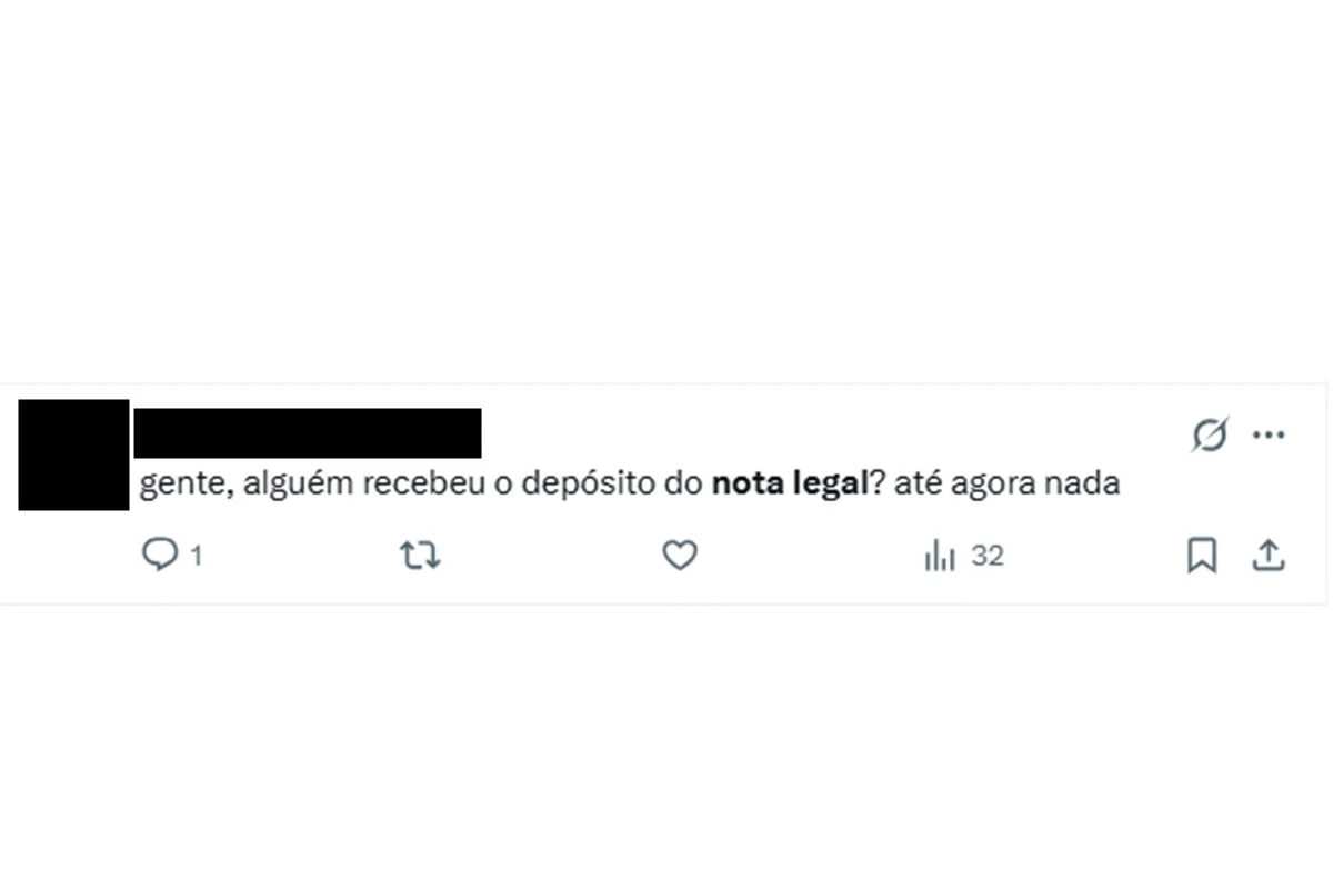 Nota Legal: clientes inundam redes com queixas após atraso em depósitos - imagem 4 Nota Legal: clientes inundam redes com queixas após atraso em depósitos - imagem 4