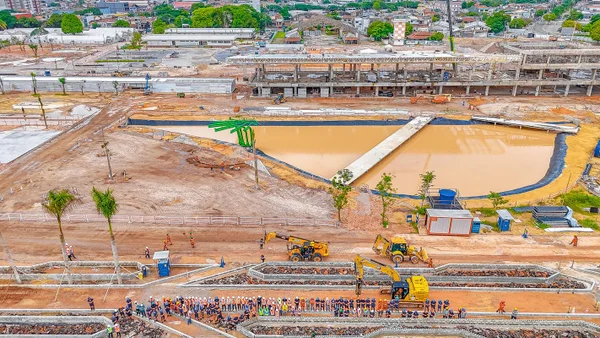 Obras em Belém (PA) para receber a COP30, em novembro