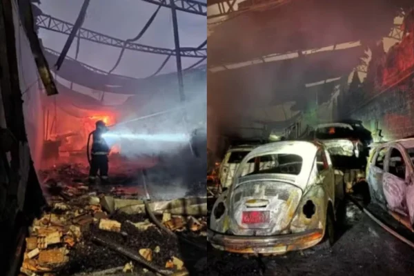 Incêndio atinge fábrica de colchões na zona leste de São Paulo - Metrópoles