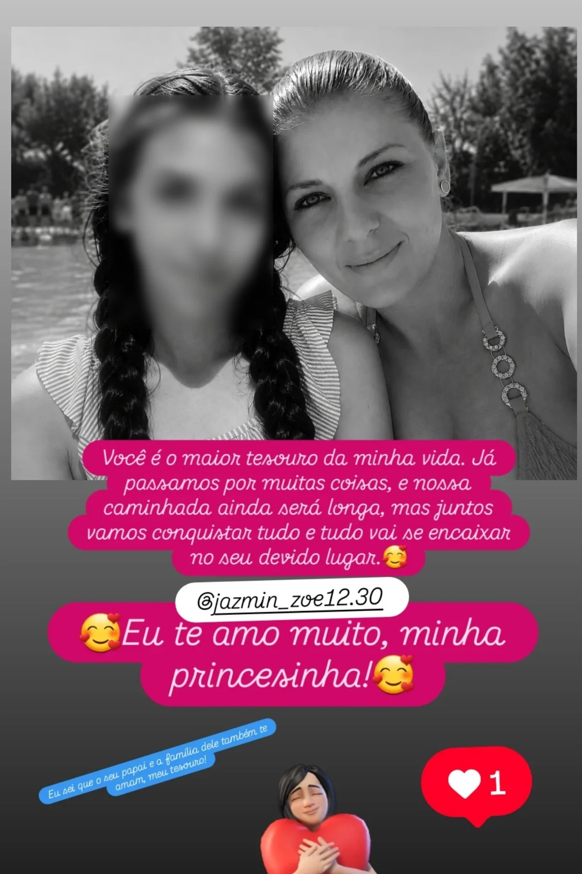 Gabriella Gáspár publicou foto ao lado da filha e fez menção ao jogador. Gabriella Gáspár publicou foto ao lado da filha e fez menção ao jogador.