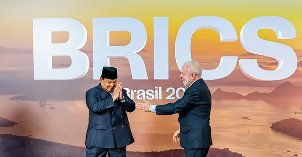 Lula e o presidente da Indonésia, Prabowo Subianto